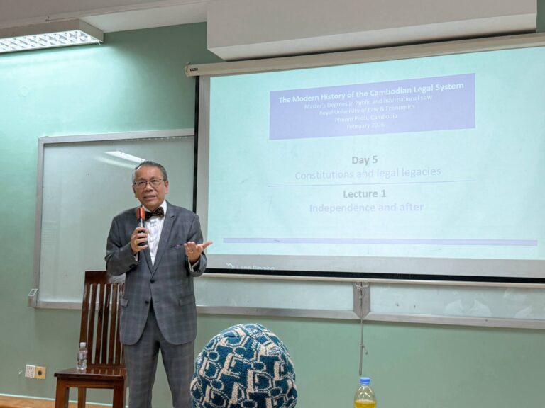 Distinguished Speaker on “History of the Modern Cambodian Legal System”