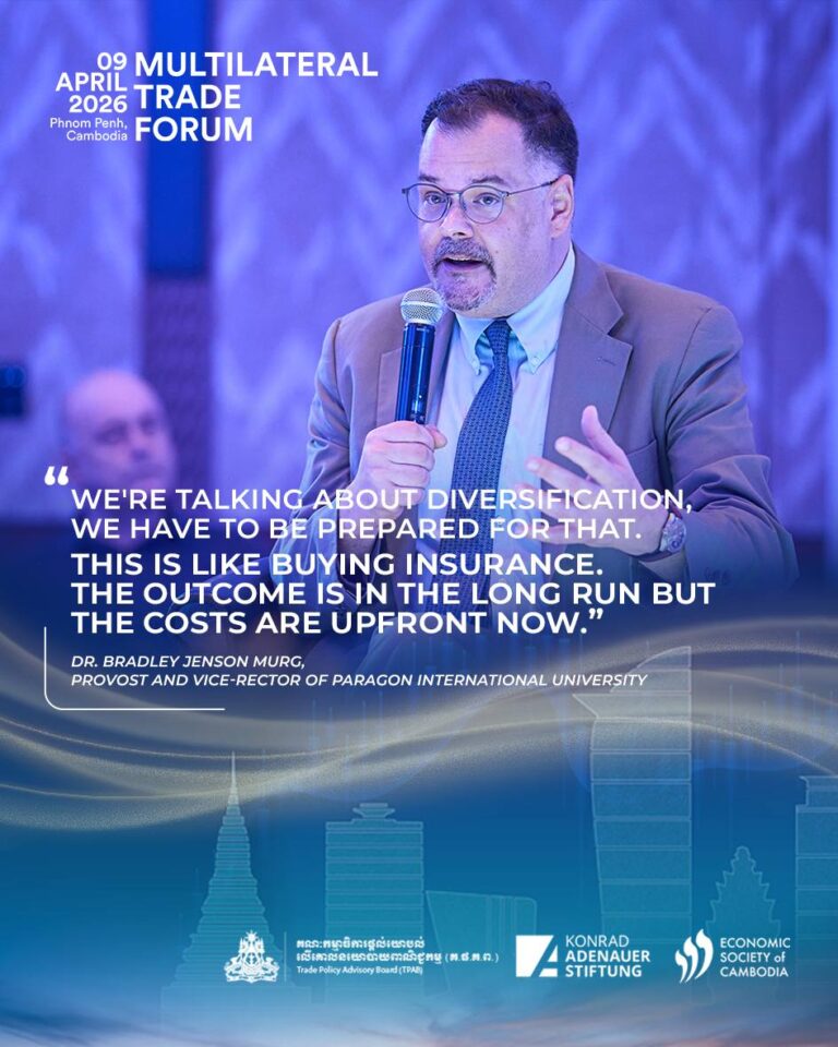 During the Multilateral Trade Forum #MTF2026, Dr. Bradley Jenson Murg, Provost and Vice-Rector of Paragon International University, shared a powerful perspective on the price of progress: